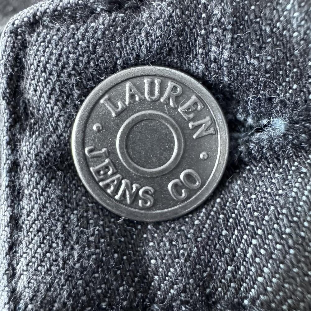 Lauren Jeans Co‎ Ralph Lauren Pants Womens 8 Charcoal Denim Slim Stretch Midrise - Picture 7 of 11